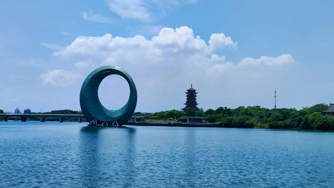 碧水藍(lán)天 #分享風(fēng)景 廈門園博苑集美湖風(fēng)景,不錯的騎行打卡